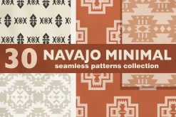 30 Navajo Minimal Vector Patterns