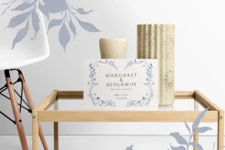 NAVY BLUE GARDEN watercolor flowers
