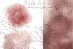 Navy Blue and Dusty Rose