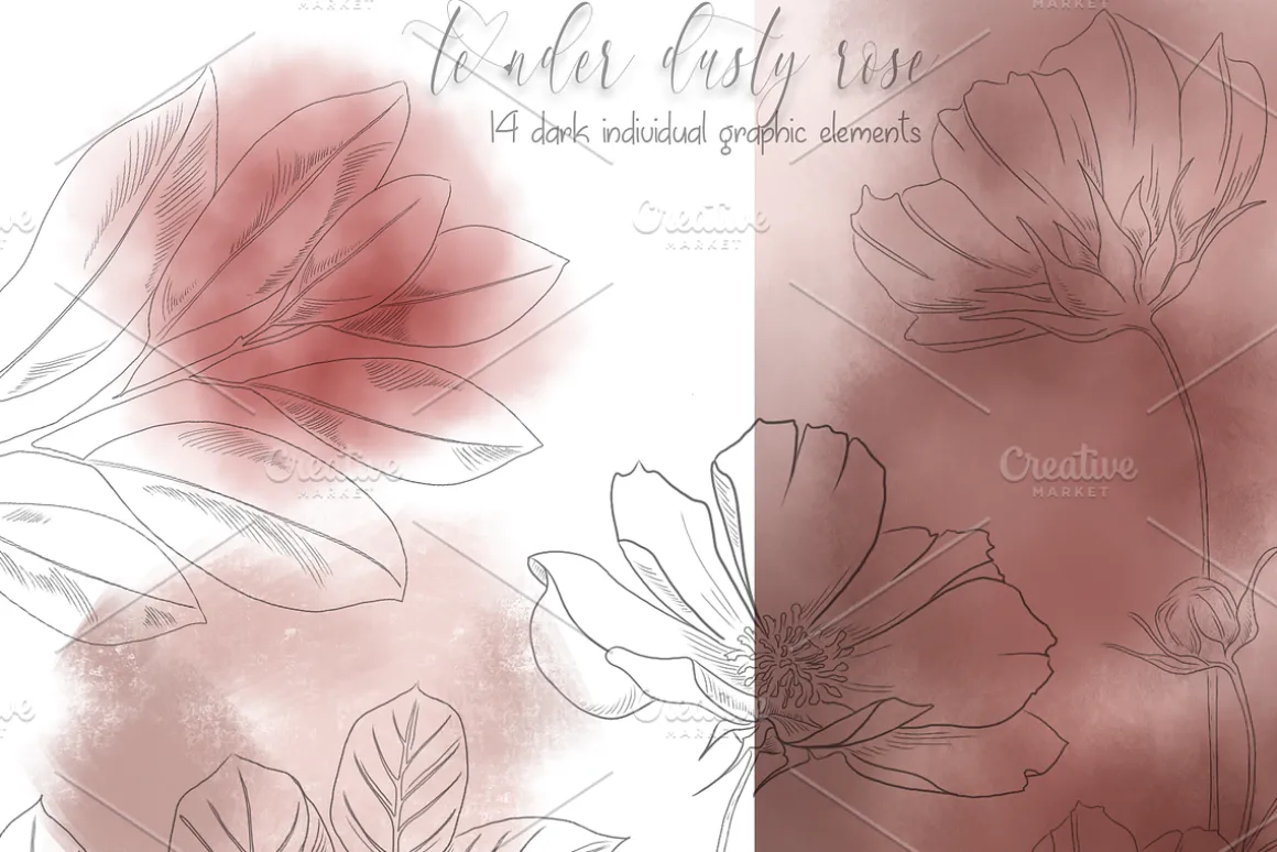 Navy Blue and Dusty Rose