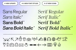Neo Forma (NEW v2.0) 8 Fonts + Icons