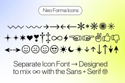 Neo Forma (NEW v2.0) 8 Fonts + Icons
