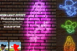 Neon Light Effect Photoshop Action