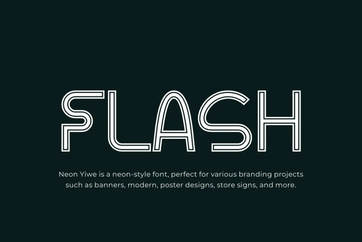 Neon Yiwe - Light Party Font