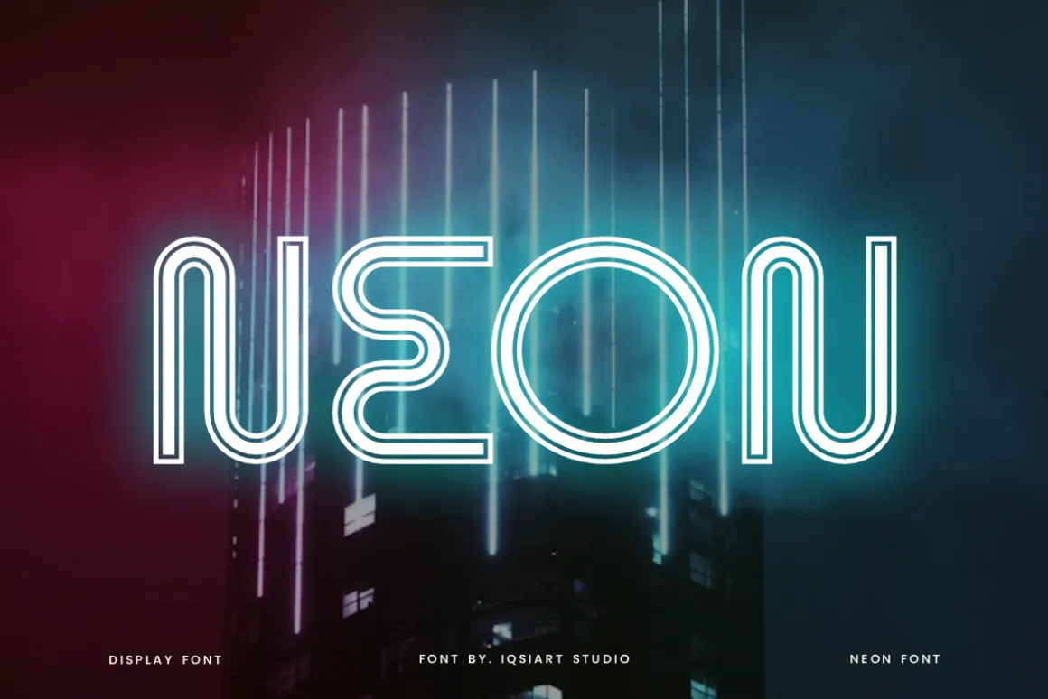 Neon Yiwe - Light Party Font