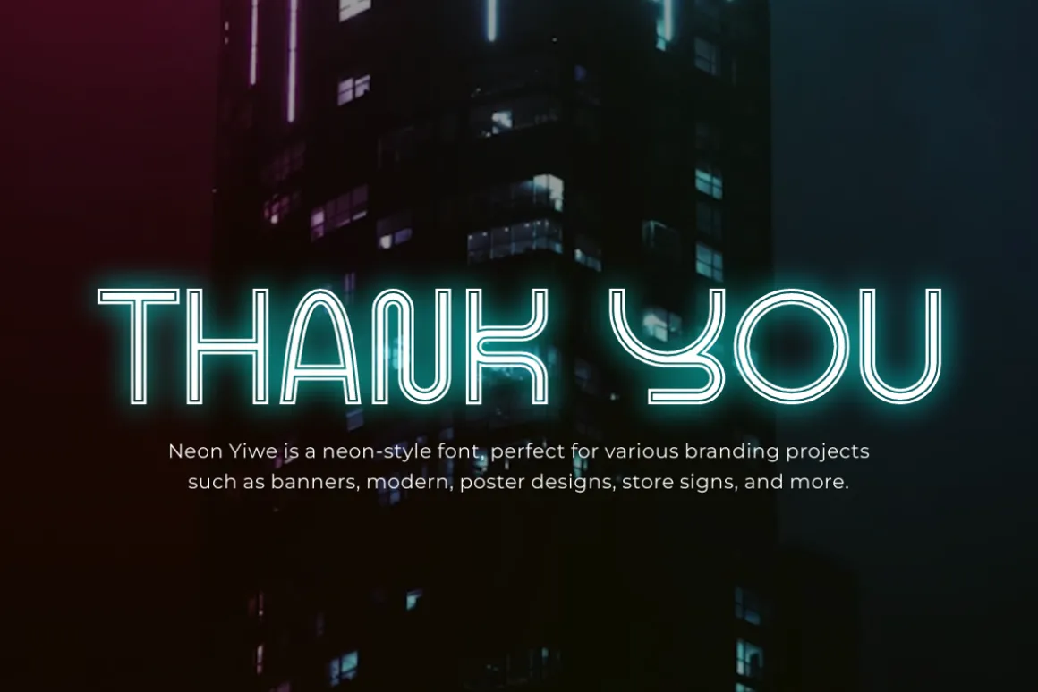 Neon Yiwe - Light Party Font