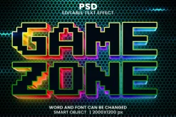 15 Neon 3d text effect font Bundle