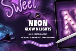 NEON GLOW AND LIGHTS FOR PROCREATE