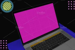 Neon Macbook Pro Mockup V.2