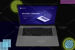 Neon Macbook Pro Mockup V.2