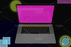 Neon Macbook Pro Mockup V.2