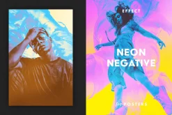 Neon Negative Effect for Posters