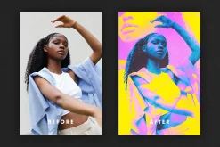 Neon Negative Effect for Posters