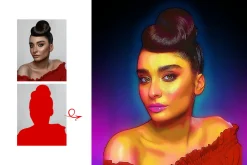 Neon Oil Paint Photoshop Action