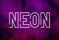 Neon Quaker - Outline Round Font