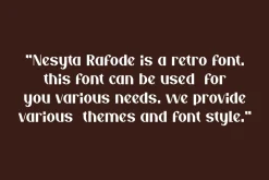 Nesyta Rafode - Stylish Retro Font