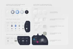 Neumorphism + Glassmorphism UI Kit