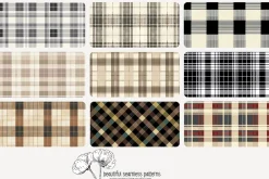 80 neutral plaid seamless pattern
