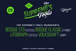 NEW! Supreme Tools • 16 Fonts Pack