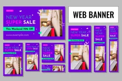 New Year Sale Web Banner Set
