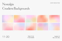 Nostalgia Gradient Backgrounds PSD