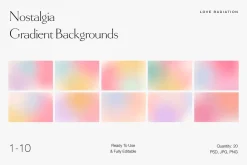 Nostalgia Gradient Backgrounds PSD