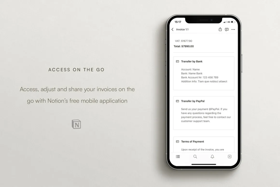 Notion Invoice Templates