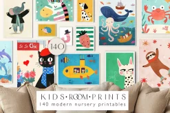 Nursery Art Prints Bundle - 140+
