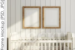 Nursery Frame Mockup PSD JPG