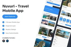 Nuvuri - Travel Mobile App UI Kit