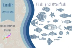 Ocean Life -50 stamp brushes