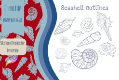 Ocean Life -50 stamp brushes