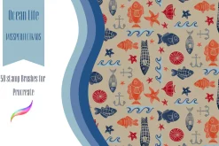 Ocean Life -50 stamp brushes