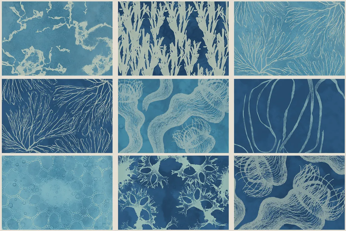Ocean Shots hand drawn backgrounds