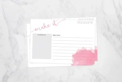 50% Off-Watercolor Recipe Cards 4x6