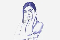 Oil Outline Sketch PS Action