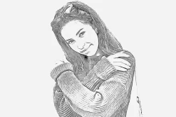 Oil Outline Sketch PS Action