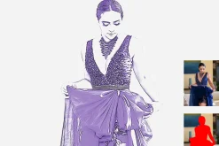 Oil Outline Sketch PS Action