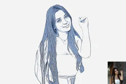 Oil Outline Sketch PS Action
