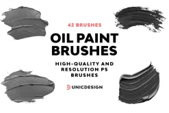 42 Oil Paint Photoshop Brushes