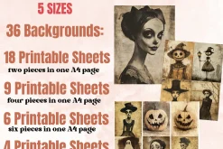 Old Halloween Collage Elements