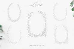 Olive leaves. Laurel frame & wreath