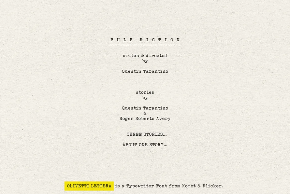 Olivetti Lettera - A Typewriter Font
