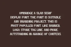 Ombridge - Slab Serif Font