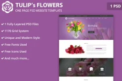 One Page Flower PSD Website Template