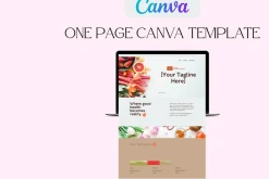 One Page Canva Website Template