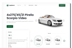 One-page Responsive Car Landing page