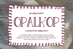 Opalkop - Display font