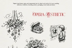 Opera Aesthetic: Vector Line Art