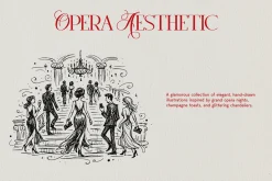 Opera Aesthetic: Vector Line Art
